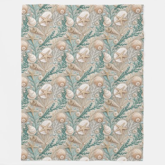 Chic Coastal Blanket mit subtilem maritimen Charme Fleecedecke (Vorderseite)