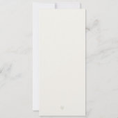 Chic Coastal Katholic Church Wedding Menu Card Einladung (Rückseite)