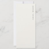 Chic Coastal Palm Beach Seascape Wedding Card Einladung (Rückseite)