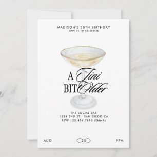 Chic Cocktail Ein Tini-Bisschen Älter Erwachsener Einladung