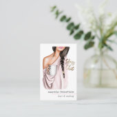Chic Coffee Beauty Fashion Business Card Visitenkarte (Stehend Vorderseite)