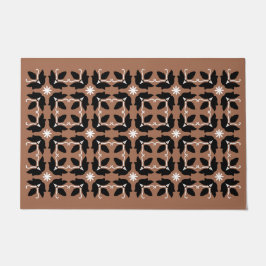 Chic Coffee Tile Blume Muster große Tor matte