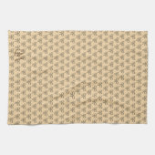 Chic Cold Bow Muster Creme Beige Geschirrtuch (Horizontal)