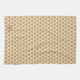 Chic Cold Bow Muster Creme Beige Geschirrtuch