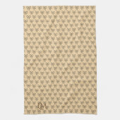 Chic Cold Bow Muster Creme Beige Geschirrtuch (Vertikal)