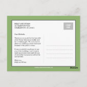 Chic Collage Wedding Vielen Dank Postcard Postkarte (Rückseite)