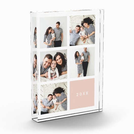 Chic Collage Year Keepake Foto Block | Blüte (Links)