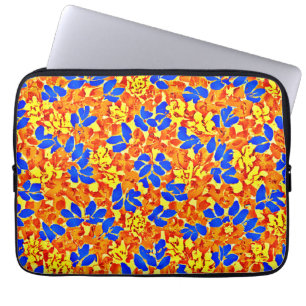 Chic Color Burst Foliage Muster Laptopschutzhülle
