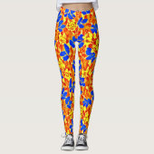 Chic Color Burst Foliage Muster Leggings (Vorderseite)