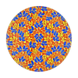 Chic Color Burst Foliage Muster Schneidebrett