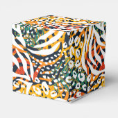Chic Colorful Animal Print Geschenkschachtel (Rückseite)