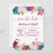 Chic Colorful Flamenco Dschungel Einladung (Vorderseite)