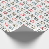 Chic Colorful Four Poinsettias Motif Geschenkpapier (Ecke)