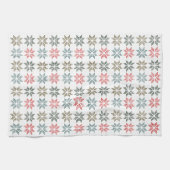 Chic Colorful Four Poinsettias Motif Geschirrtuch (Horizontal)