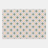 Chic Colorful Geometric Rectangle Pattern Geschenkpapier Set (Vorderseite)