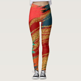 Chic Colorful Glitzer Leggings