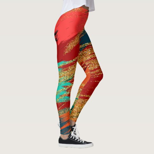 Chic Colorful Glitzer Leggings (Rechts)