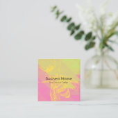 Chic Colorful Gold Bee Beruflich Quadratische Visitenkarte (Stehend Vorderseite)