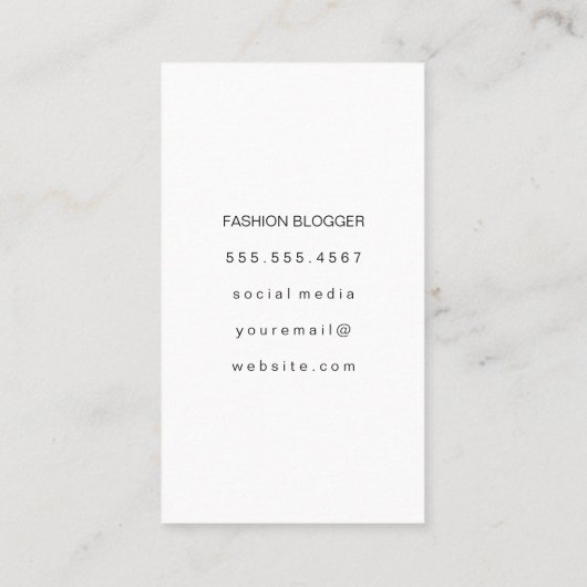 Chic Colorful Grunge Cursive Text Visitenkarte (Rückseite)