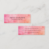 Chic Colorful Grunge Mini Visitenkarte (Vorne/Hinten)