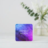 Chic Colorful Grunge Quadratische Visitenkarte (Stehend Vorderseite)