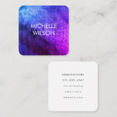 Chic Colorful Grunge Quadratische Visitenkarte (Vorne/Hinten)