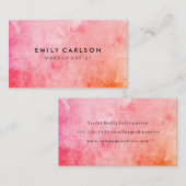 Chic Colorful Grunge Visitenkarte (Vorne/Hinten)