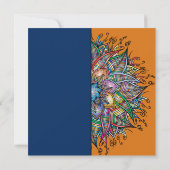 Chic Colorful Mandala Wedding Einladung (Rückseite)