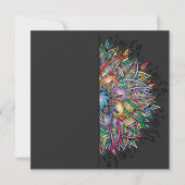 Chic Colorful Mandala Wedding Einladung (Rückseite)