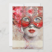 Chic Colorful Masquerade Party Einladung (Rückseite)