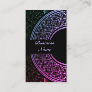 Chic Colorful Medallion Business Card 4 Visitenkarte