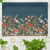 Chic Colorful Mushroom Individuelle Name Stilvoll Geschirrtuch (Gefaltet)