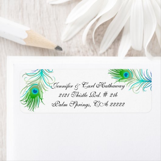 Chic Colorful Peacock Feathers Custom (Insitu)