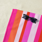 Chic Colorful Stripes Monogram Name Summer Strandtuch (Beispiel)