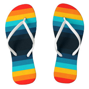 Chic Colorful Stripes Muster Badesandalen