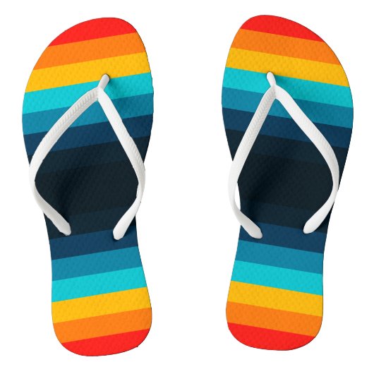 Chic Colorful Stripes Muster Badesandalen (Fußbett)