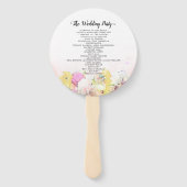 Chic Colorful Watercolor Blume Hochzeitsprogramme Fächer (Rückseite)