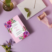 Chic Colorful Watercolor Blume Sommerhochzeit