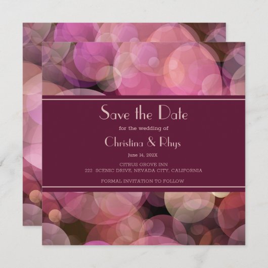 Chic Colors Save the Date (Vorne/Hinten)