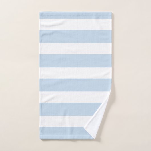 Chic Columbia Blue and White Stripes Badhandtuch Set (Handtuch)