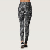 Chic Comfort: Abstrakt grau und schwarz Leggings (Rückseite)