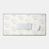 Chic Company mit dem Logo "White & Gold" Schreibtischunterlage (Tastatur & Maus)