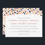 Chic Confetti Dusche Einladungen für Hochzeiten<br><div class="desc">Mit diesen schicken Einladungen, die ein fallendes Konfetti-Dots-Muster aufweisen, laden Sie Ihre Gäste zu einer stilvollen Hochzeit ein. Diese Einladung enthält eine passende Sicherungsdatei. Sehen Sie sich die passende Hochzeitssuite im Wander Paper Co Store an!</div>