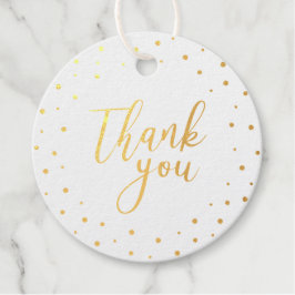 Chic Confetti Gold Foil Gastgeschenk Danke Tags