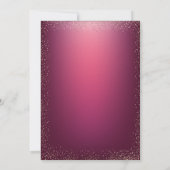 Chic Confetti Watercolor Crown Red Quinceañera Einladung (Rückseite)