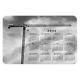 Chic Construction Crane Foto 2022 Kalender Magnet