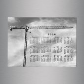 Chic Construction Crane Foto 2026 Calendar Magnet