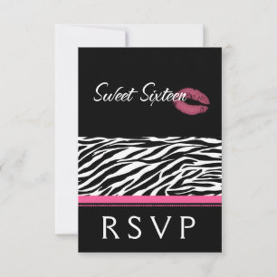 Chic Contemporary 16 . Geburtstag Response Card RSVP Karte