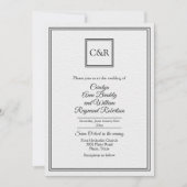 Chic Contemporary 2 Wedding Einladung (Vorderseite)