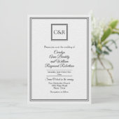 Chic Contemporary 2 Wedding Einladung (Stehend Vorderseite)